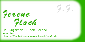 ferenc floch business card